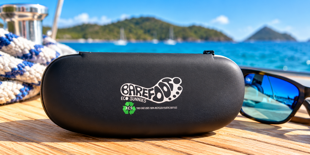 Barefoot Eco soft protective case on a sunny boat deck